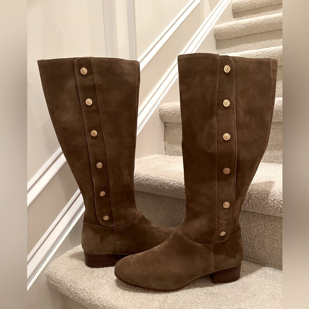 Nine West Knee High Boots 9.5 Tan Suede